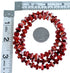 Genuine Sterling Silver Red Oyster Shell Bead Necklace RX114819